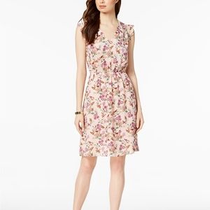 Monteau Scalloped Dress, Floral-Print